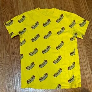 Yellow Hot Dog Graphic T-Shirt